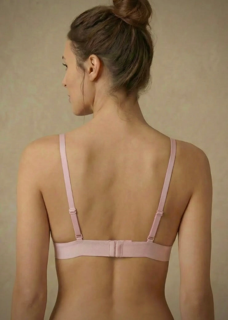 Forever Young Bralette – Pink Organic Cotton Rib