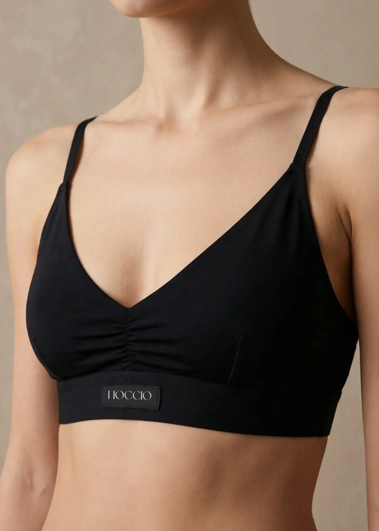 Kiss Me Bralette – Black Soft Touch Cotton