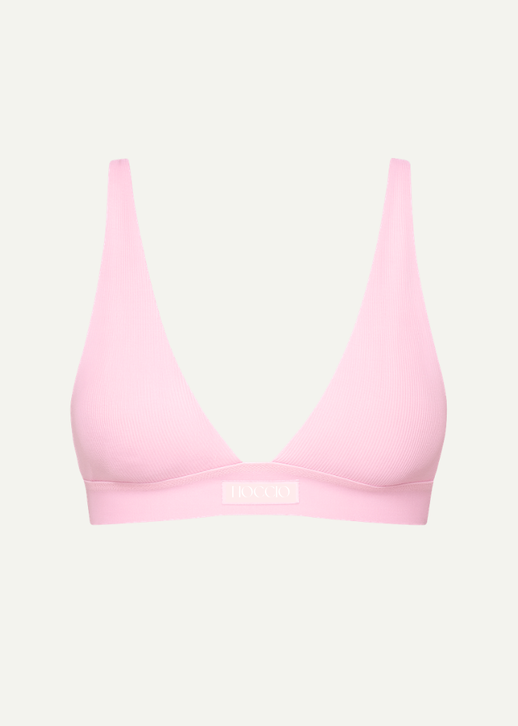 Forever Young Bralette – Pink Organic Cotton Rib