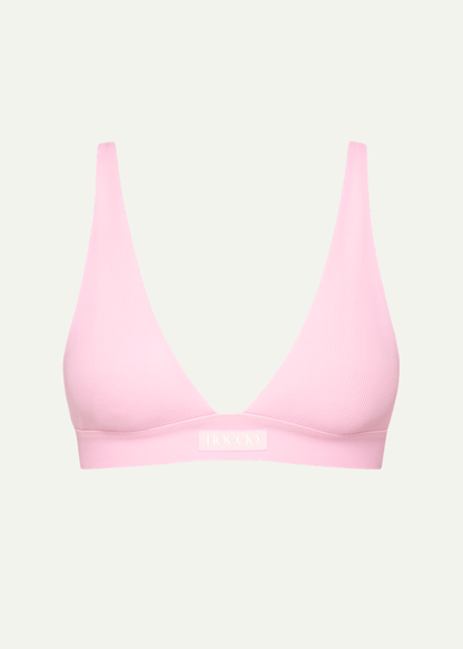 Forever Young Bralette – Pink Organic Cotton Rib