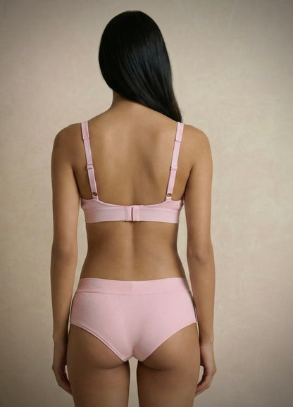 Heartburn Pantie – Pink Organic Cotton Rib